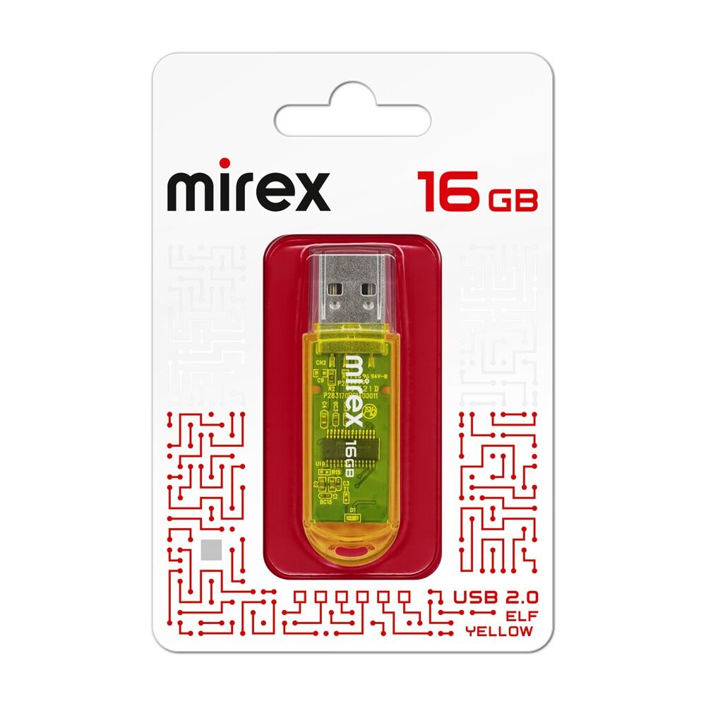 USB 2.0 Flash накопитель 16GB Mirex Elf, жёлтый 5