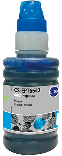 Чернила Cactus (CS-EPT6642) для СНПЧ EPSON L100/L110/L200/L210/L300, голубые, 01 л (CS-EPT6642) для СНПЧ EPSON L100/L110