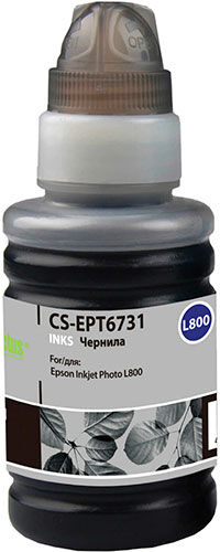 Чернила Cactus (CS-EPT6731) для СНПЧ EPSON L800/L810/L850/L1800, черные, 01 л (CS-EPT6731) для СНПЧ EPSON L800/L810/L850
