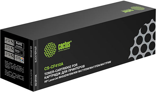 Картридж лазерный Cactus (CS-CF410A), для HP LaserJet Pro M477fdn/477fdw/M452dn, черный, ресурс 2300 страниц (CS-CF410A)