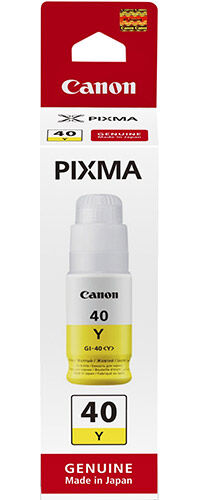 Чернила Canon для СНПЧ Pixma G5040/G6040, желтые, ресурс 7700 страниц, оригинальные, 3402C001 (GI-40Y) для СНПЧ Pixma G5