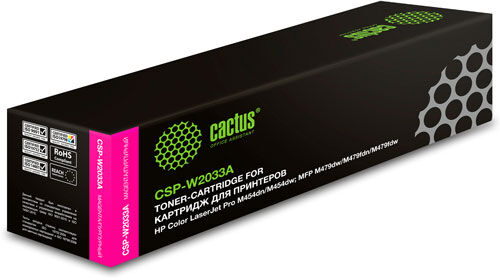 Картридж лазерный Cactus (CSP-W2033A) для HP LaserJet M454/MFP M479, пурпурный, ресурс 2100 страниц (CSP-W2033A) для HP