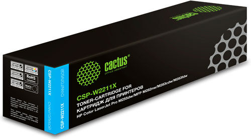 Картридж лазерный Cactus (CSP-W2211X) для HP M255/MFP M282/M283, голубой, ресурс 2450 страниц (CSP-W2211X) для HP M255/M