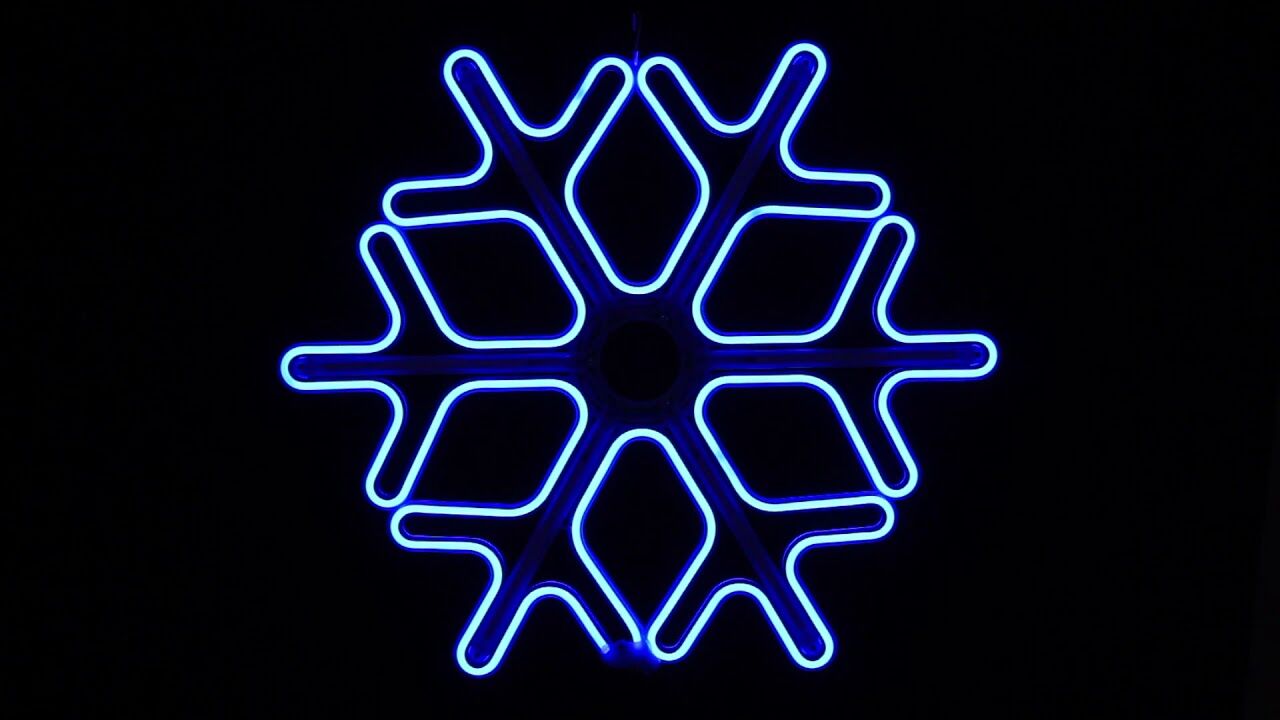 Снежинка светодиодная неон