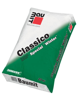 Штукатурка Baumit Минеральная Classico Special Winter R 2.0 фактура "короед", белая 25кг/42 под