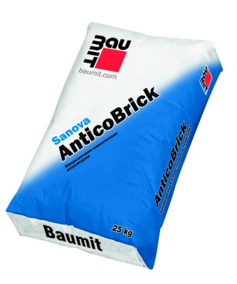 Известковый кладочный раствор Sanova AnticoBrick 25кг/42 под Baumit