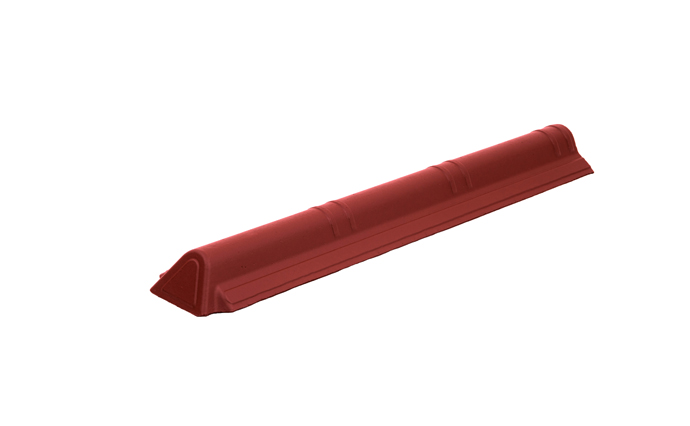 Торцевой элемент конька 105х18хН7,5 см (упак.20 шт), красный/коричневый 3D