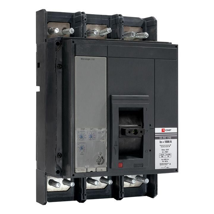 Выключатель автоматический 3п 1250/1000 А 50кА ВА-99C Compact NS PROxima EKF mccb99C-1250-1000