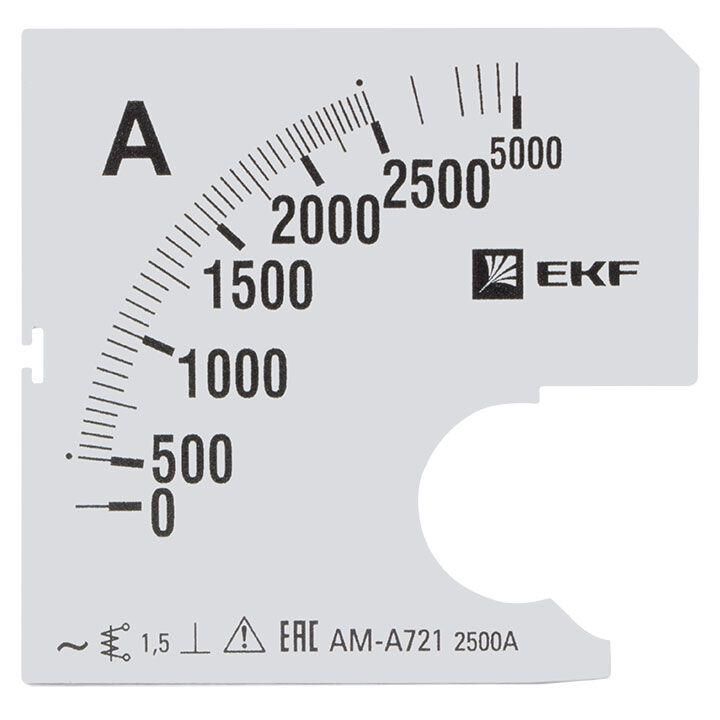 Шкала сменная для A721 2500/5 А-1.5 PROxima EKF s-a721-2500