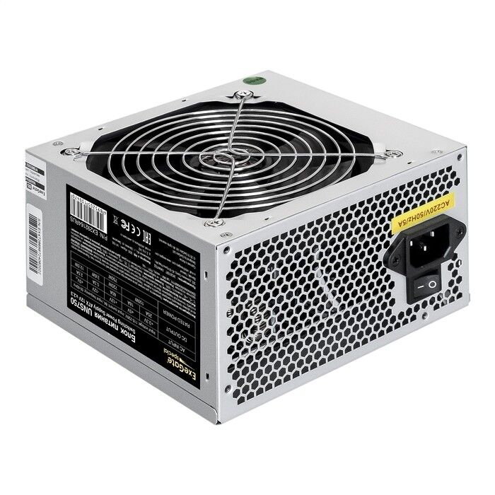 Блок питания Exegate EX292164RUS-PC 750W ExeGate UNS750 (ATX, PC, 12cm fan, 24pin, 4+4pin, PCI-E, 3xSATA, 2xIDE, кабель