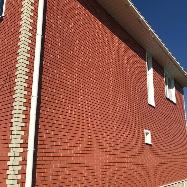 Угол фасадный наружный Клинкерный кирпич Красный 450 мм #3